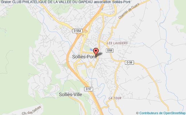 plan association Club Philatelique De La Vallee Du Gapeau Solliès-Pont