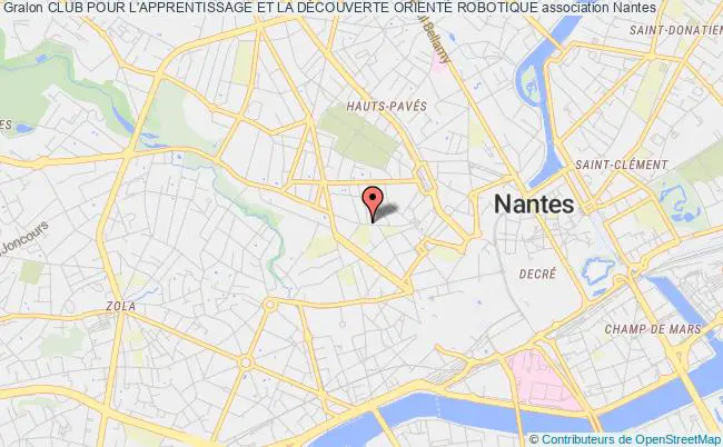 plan association Club Pour L'apprentissage Et La DÉcouverte OrientÉ Robotique Nantes