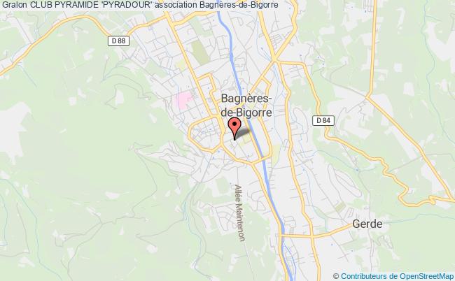 plan association Club Pyramide 'pyradour' Bagnères-de-Bigorre