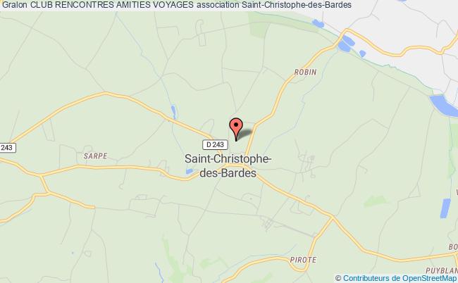 plan association Club Rencontres Amities Voyages Saint-Christophe-des-Bardes