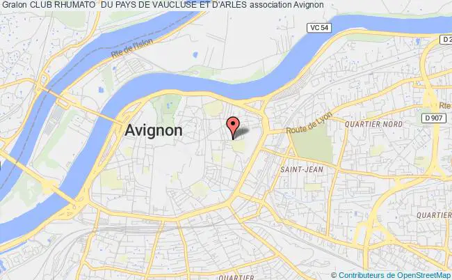 plan association Club Rhumato  Du Pays De Vaucluse Et D'arles Avignon