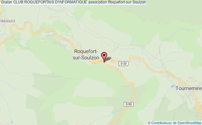 plan association Club Roquefortais D'informatique Roquefort-sur-Soulzon