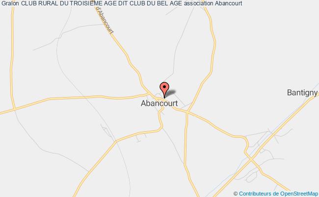 plan association Club Rural Du Troisieme Age Dit Club Du Bel Age Abancourt