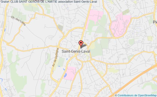 plan association Club Saint Genois De L'amitie Saint-Genis-Laval