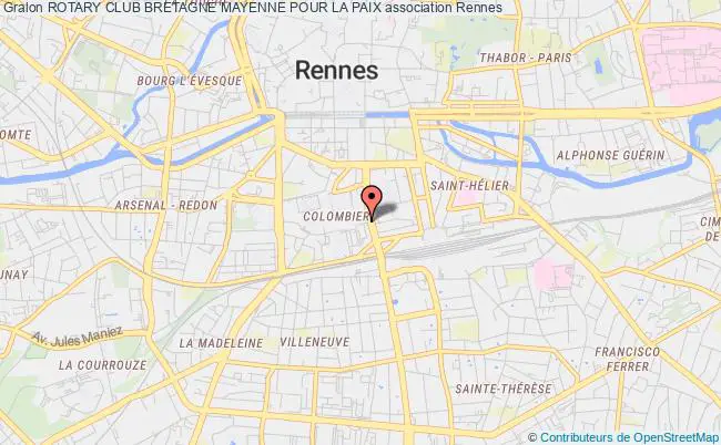plan association Club Satellite Rennes Broceliande Bretagne Mayenne Pour La Paix Rennes