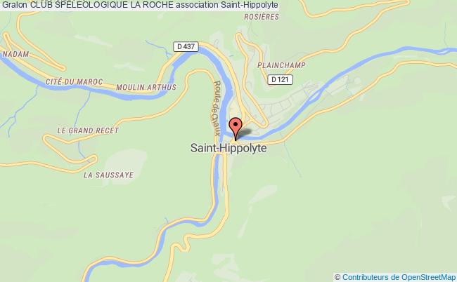 plan association Club Speleologique La Roche Saint-Hippolyte