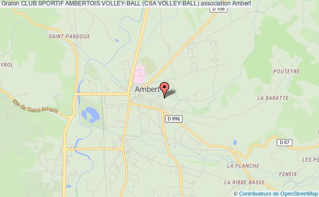 plan association Club Sportif Ambertois Volley-ball (csa Volley-ball) AMBERT