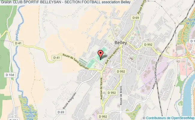 plan association Club Sportif Belleysan - Section Football Belley