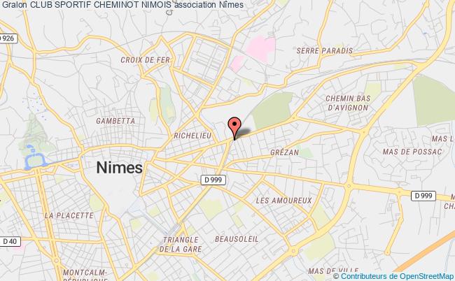 plan association Club Sportif Cheminot Nimois Nîmes