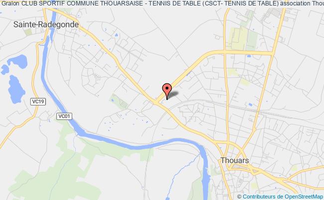 plan association Club Sportif Commune Thouarsaise - Tennis De Table (csct- Tennis De Table) Thouars