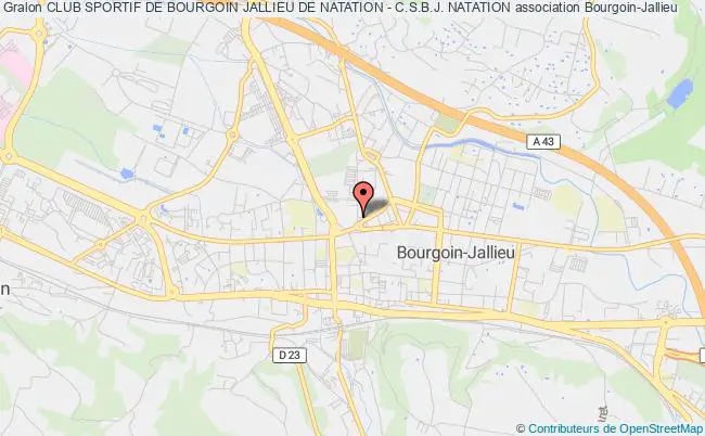 plan association Club Sportif De Bourgoin Jallieu De Natation - C.s.b.j. Natation Bourgoin-Jallieu