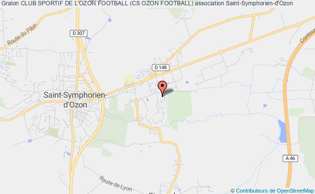plan association Club Sportif De L'ozon Football (cs Ozon Football) Saint-Symphorien-d'Ozon
