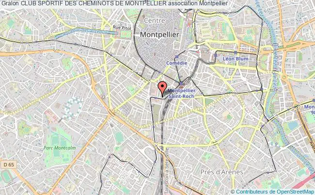 plan association Club Sportif Des Cheminots De Montpellier Montpellier