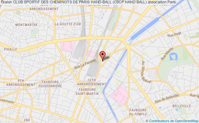 plan association Club Sportif Des Cheminots De Paris Hand-ball (cscp Hand Ball) Paris