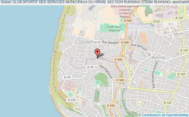plan association Club Sportif Des Services Municipaux Du Havre Section Running (cssm Running) Sainte-Adresse