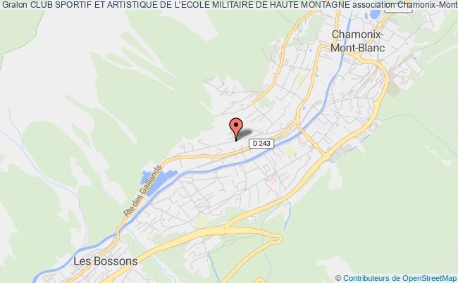 plan association Club Sportif Et Artistique De L'ecole Militaire De Haute Montagne Chamonix-Mont-Blanc