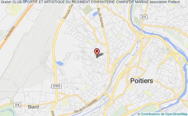 plan association Club Sportif Et Artistique Du Regiment D'infanterie Chars De Marine Poitiers