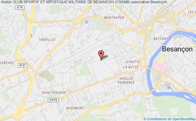 plan association Club Sportif Et Artistique Militaire De Besancon (csamb) Besançon Cedex