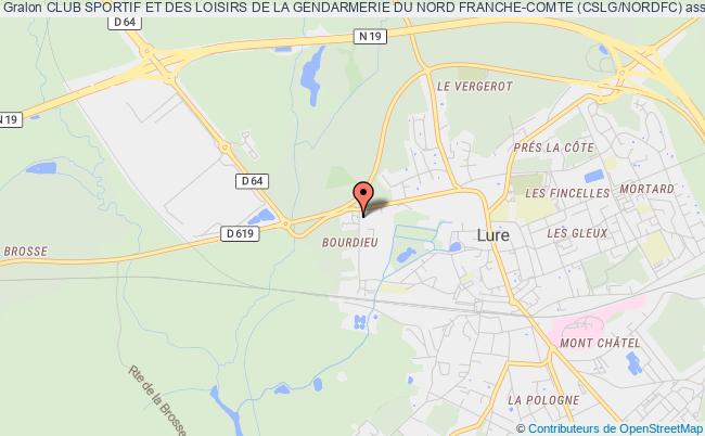 plan association Club Sportif Et Des Loisirs De La Gendarmerie Du Nord Franche-comte (cslg/nordfc) Lure