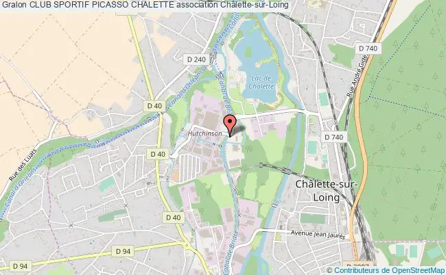 plan association Club Sportif Picasso Chalette Châlette-sur-Loing