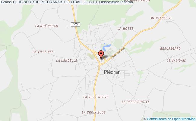 plan association Club Sportif Pledranais Football (c.s.p.f.) Plédran
