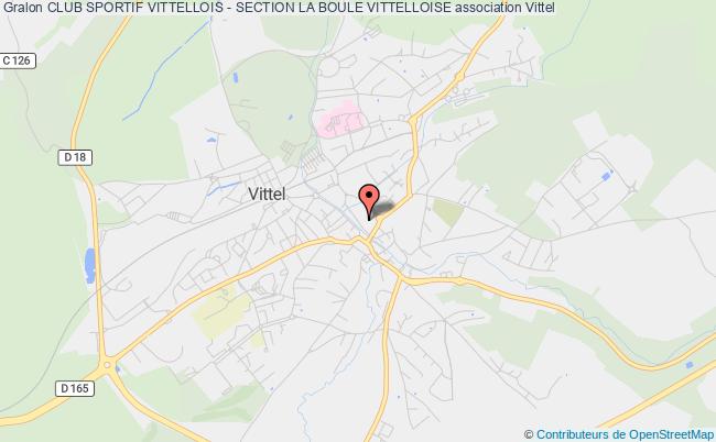 plan association Club Sportif Vittellois - Section La Boule Vittelloise Vittel