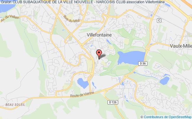 plan association Club Subaquatique De La Ville Nouvelle - Narcosis Club Villefontaine