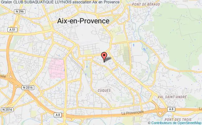 plan association Club Subaquatique Luynois Aix-en-Provence