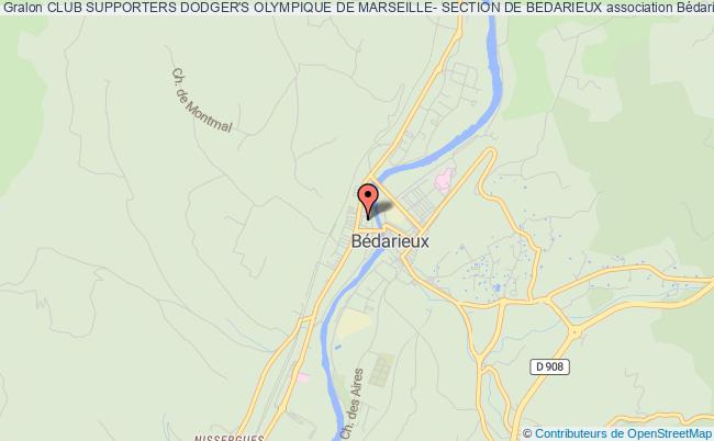 CLUB SUPPORTERS DODGER'S OLYMPIQUE DE MARSEILLE- SECTION DE BEDARIEUX