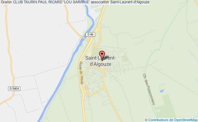 plan association Club Taurin Paul Ricard 'lou Sarraie' Saint-Laurent-d'Aigouze