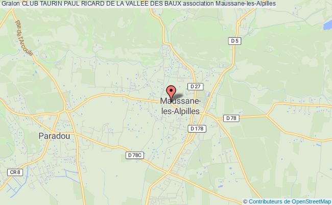 plan association Club Taurin Paul Ricard De La Vallee Des Baux Maussane-les-Alpilles