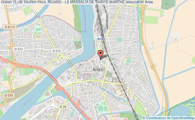 plan association Club Taurin Paul Ricard - Le Massalia De Sainte-marthe Arles