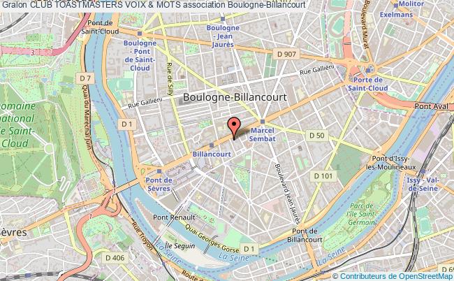 plan association Club Toastmasters Voix & Mots Boulogne-Billancourt