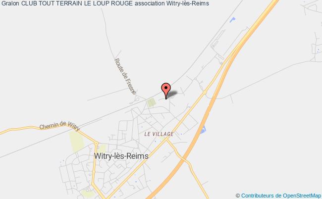 plan association Club Tout Terrain Le Loup Rouge Witry-lès-Reims