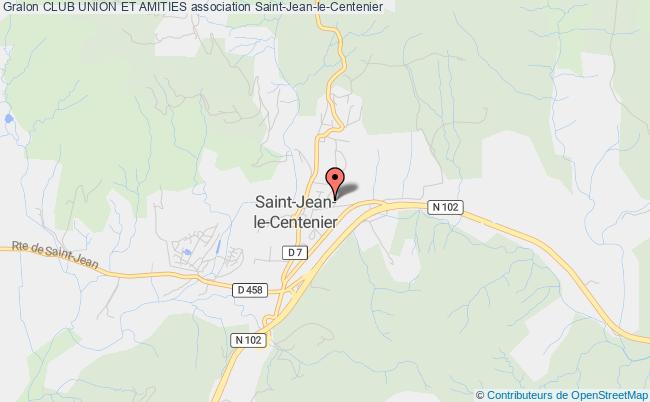 plan association Club Union Et Amities Saint-Jean-le-Centenier