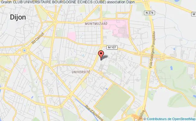 plan association Club Universitaire Bourgogne Echecs (cube) Dijon