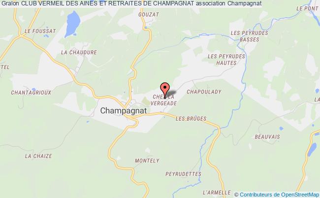plan association Club Vermeil Des Aines Et Retraites De Champagnat Champagnat