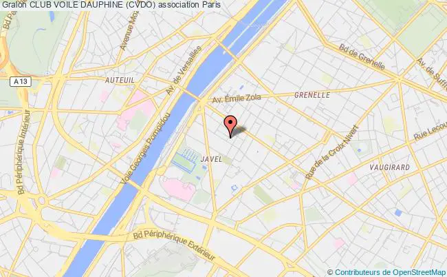 plan association Club Voile Dauphine (cvdo) Boulogne-Billancourt