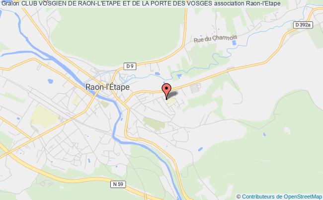 plan association Club Vosgien De Raon-l'etape Et De La Porte Des Vosges Raon-l'Étape