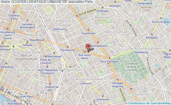 plan association Cluster Logistique Urbaine Idf Paris