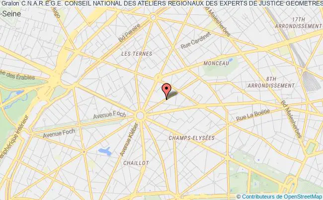 plan association C.n.a.r.e.g.e. Conseil National Des Ateliers Regionaux Des Experts De Justice Geometres-experts Paris