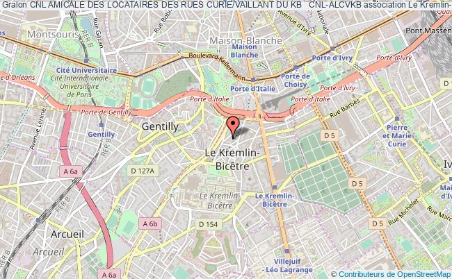 plan association Cnl Amicale Des Locataires Des Rues Curie/vaillant Du Kb   Cnl-alcvkb Le Kremlin-Bicêtre