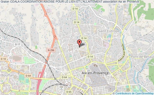 plan association Coala Coordination Aixoise Pour Le Lien Et L'allaitement Aix-en-Provence cedex 1