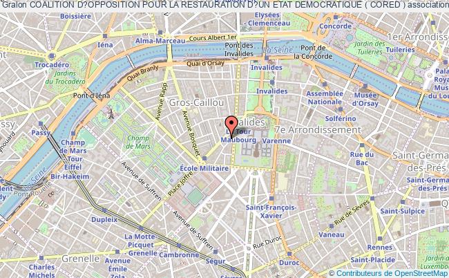 plan association Coalition D?opposition Pour La Restauration D?un Etat Democratique ( Cored ) Paris