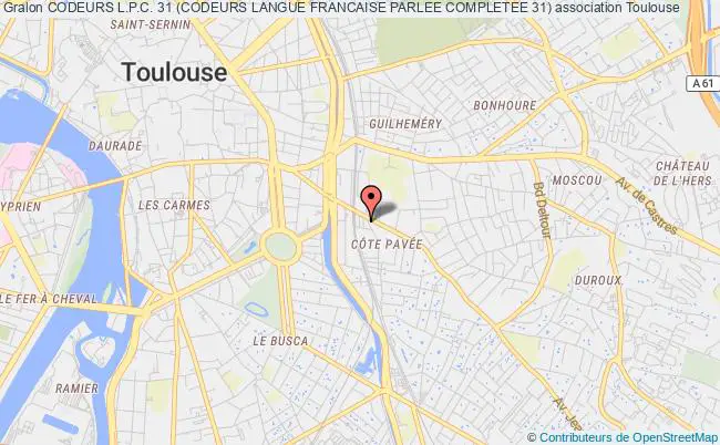 plan association Codeurs L.p.c. 31 (codeurs Langue Francaise Parlee Completee 31) Toulouse