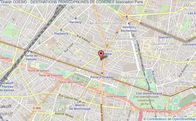 plan association Coesio - Destinations Francophones De Congres Paris 14e