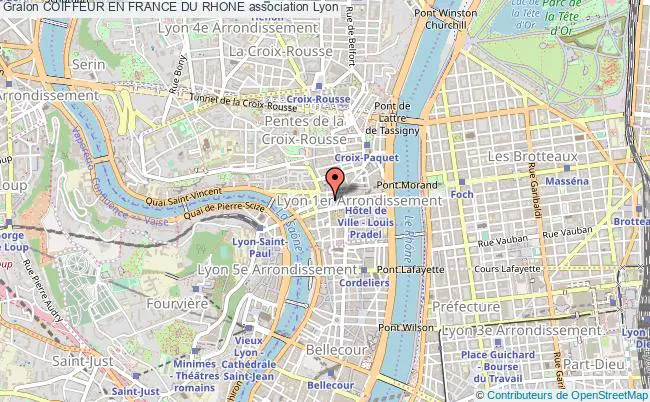 plan association Coiffeur En France Du Rhone Lyon 1er Arrondissement