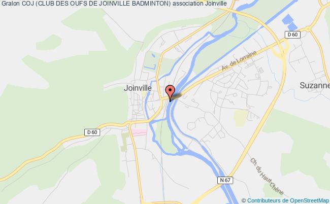 plan association Coj (club Des Oufs De Joinville Badminton) Joinville