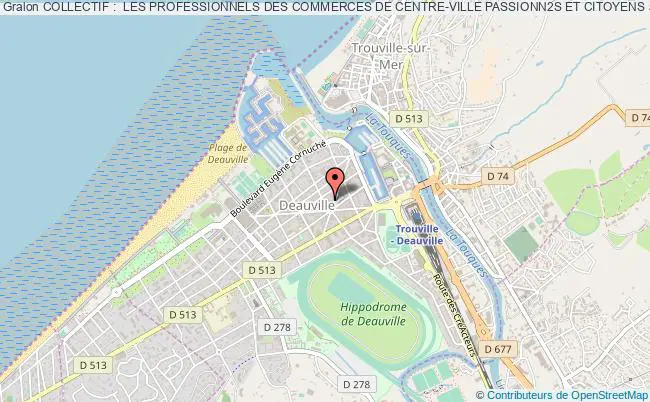 plan association Collectif :  Les Professionnels Des Commerces De Centre-ville Passionn2s Et Citoyens Deauville
