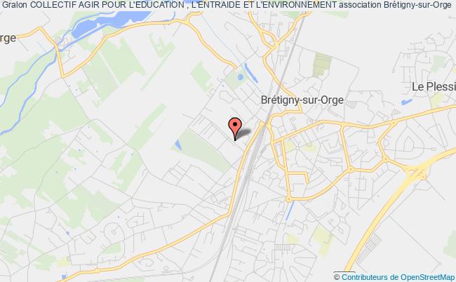 plan association Collectif Agir Pour L'education , L'entraide Et L'environnement Brétigny-sur-Orge